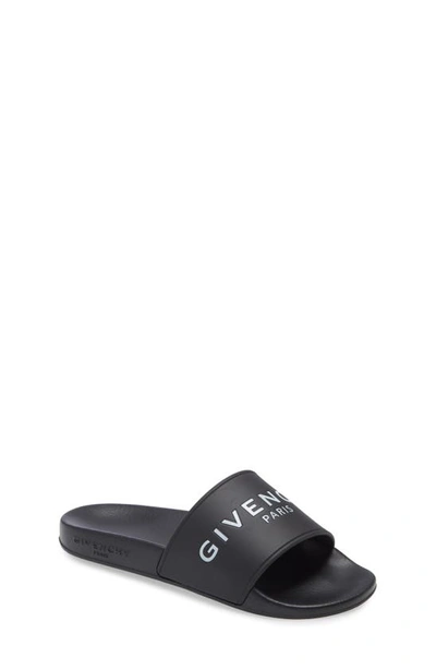 Shop Givenchy Kids' Logo Slide Sandal In Black
