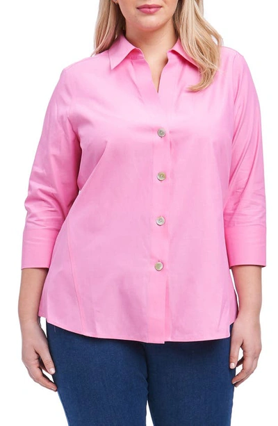Shop Foxcroft Paityn Non-iron Cotton Shirt In Pink