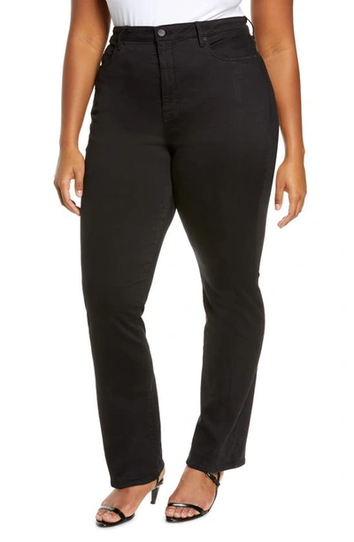 Shop Nydj Slim Bootcut Jeans In Black