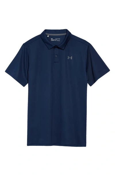 Shop Under Armour Kids' Heatgear® Performance Polo In Academy Pitch Gray/pitch Gray