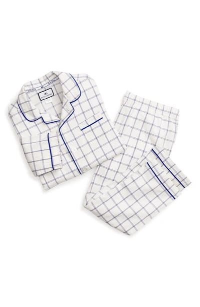 Shop Petite Plume Kids' Nantucket Tattersall Two-piece Pajamas In White