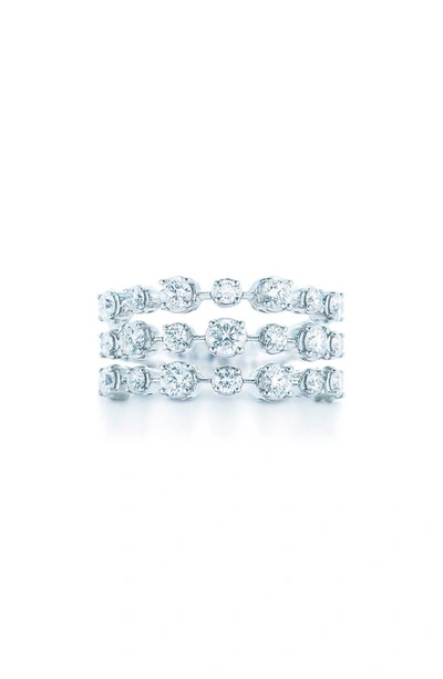 Kwiat 18kt White Gold Diamond Starry Night Three Row Ring In White Gold