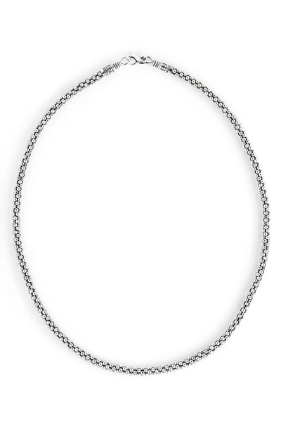 Shop Lagos Signature Rope Necklace In Sterling Silver