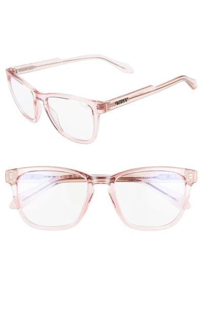 Shop Quay Hardwire 54mm Blue Light Filtering Glasses In Pink
