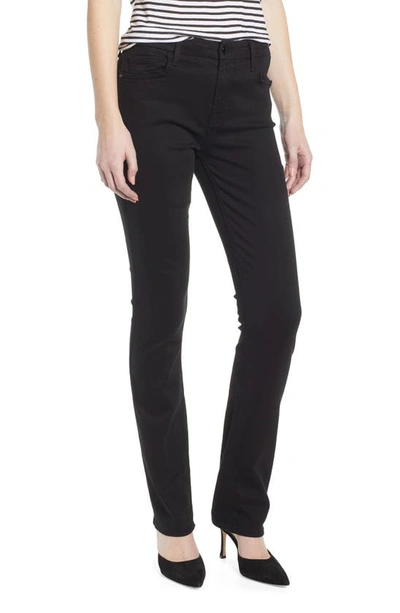 Shop Jen7 By 7 For All Mankind Stretch Slim Straight Leg Jeans In Classic Black Noir