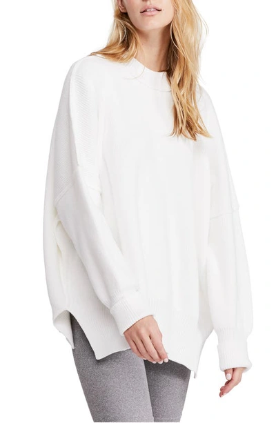 Shop Free People Easy Street Tunic Sweater In Painted White