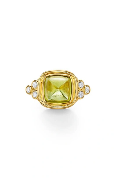 Shop Temple St Clair Classic Sugar Loaf Ring In Peridot