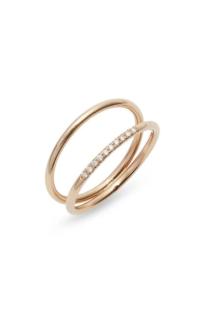 Shop Zoë Chicco Double Band Ring In Yellow Gold