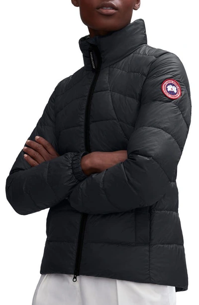 Shop Canada Goose Abbott Packable 750 Fill Power Down Jacket In Black