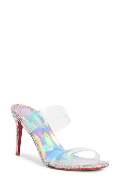Shop Christian Louboutin Just Strass Sandal In Rose