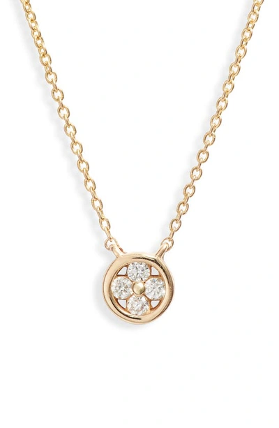 Shop Dana Rebecca Designs Dana Rebecca Styra Reese Quatrefoil Diamond Pendant Necklace In Yellow Gold/ Diamond