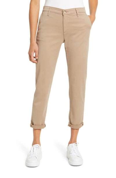Shop Ag Caden Crop Twill Trousers In Parched Trail