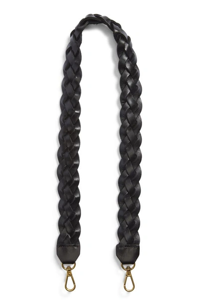 Madewell The Shoulder Bag Strap: Braided Edition In True Black
