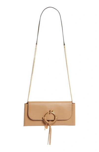 Shop See By Chloé Joan Leather Shoulder Bag In Coconut Brown