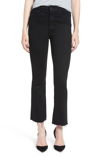 Shop Mother The Hustler High Waist Ankle Fray Jeans In Not Guilty