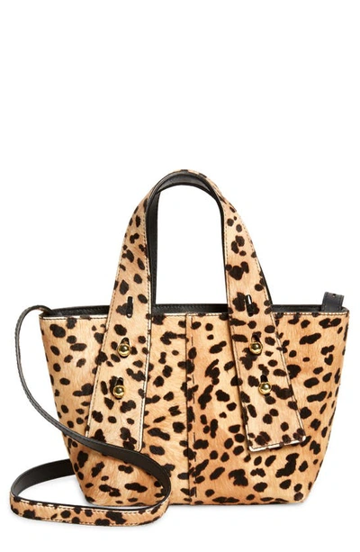 Shop Frame Les Second Genuine Calf Hair Mini Bag In Leopard