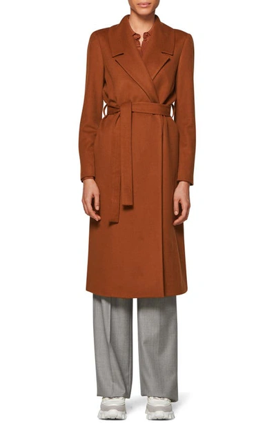 Shop Suistudio Blake Belted Wool Coat In Rust