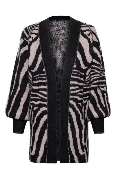 Shop Afrm V-neck Tunic Sweater In Brown/ Noir Zebra