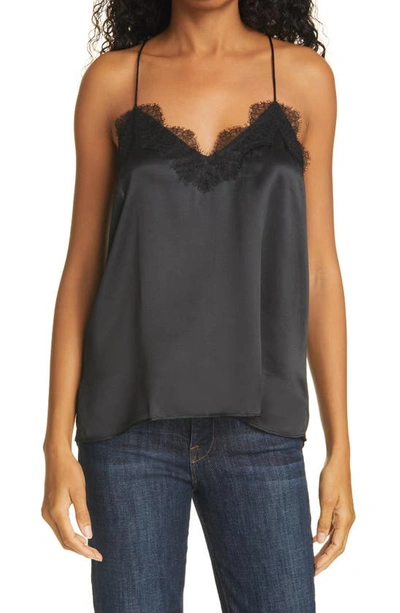 Shop Cami Nyc The Racer Silk Charmeuse Camisole In Black