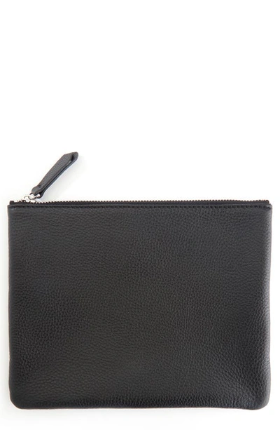 Shop Royce New York Leather Travel Pouch In Black