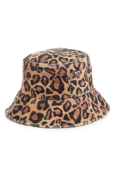 Shop Lack Of Color Wave Bucket Hat In Leopard