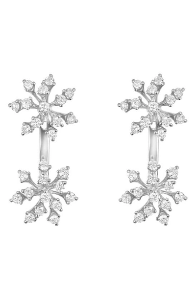 Shop Hueb Luminus Diamond Drop Earrings In White Gold