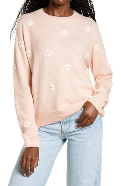Shop All In Favor Daisy Sweater In Peach