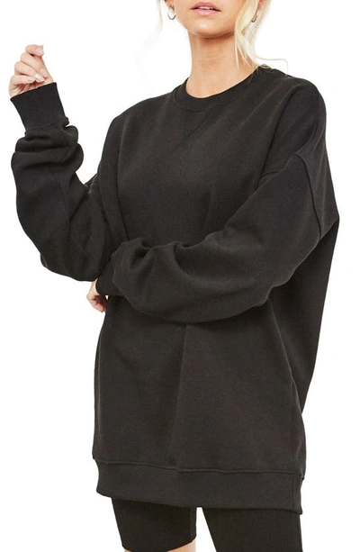 Shop 4th & Reckless Natalia Oversize Sweatshirt In Black