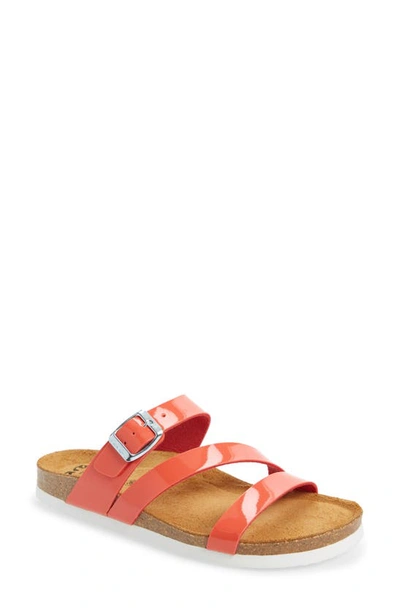 Shop Ara Felipa Slide Sandal In Coral Lack