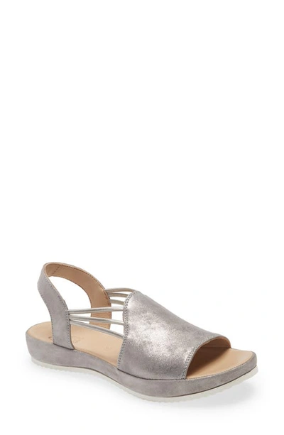Shop Ara Dana Slingback Sandal In Grey Glamourkid Suede