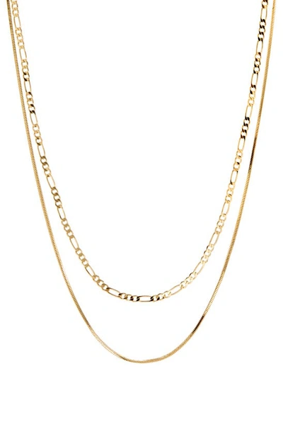 Shop Luv Aj Holiday Cecilia Layered Chain Necklace In Gold