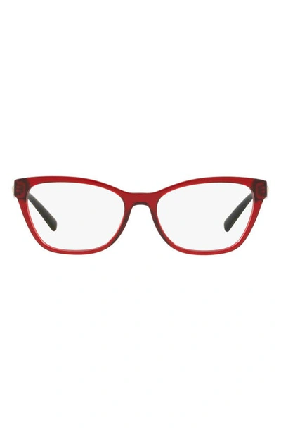 Shop Versace Pillow 54mm Optical Glasses In Transparent Red