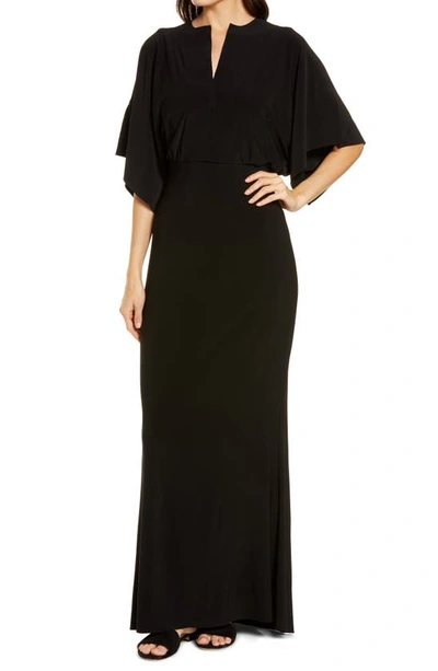 Shop Norma Kamali Obie Cover-up Gown In Black
