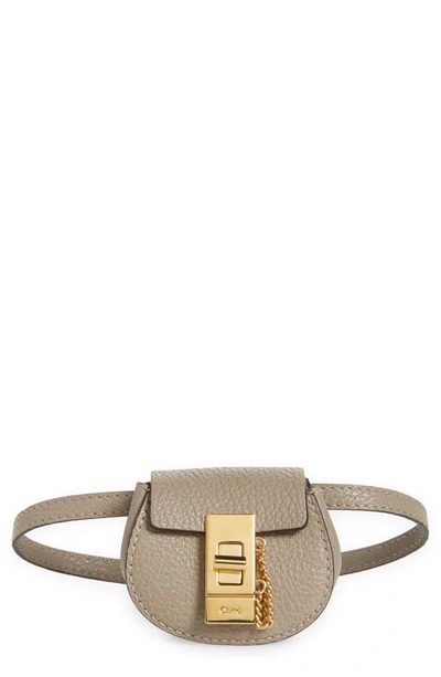 Shop Chloé Mini Drew Belt Bag In Motty Grey