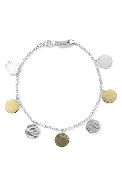Shop Ippolita Chimera Classico Hammered Paillette Disc Bracelet In Silver And Gold