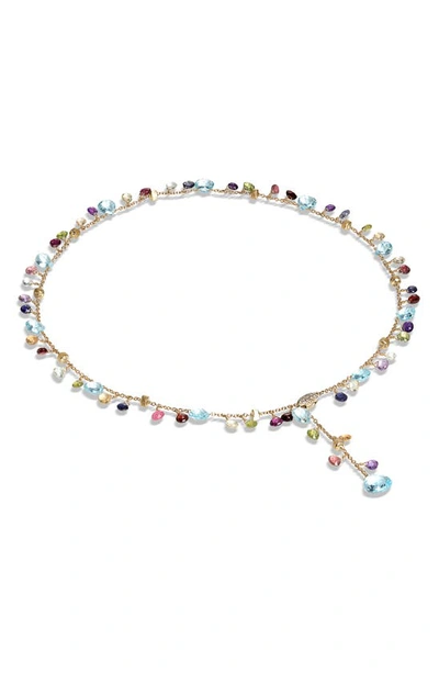 Shop Marco Bicego Paradise Semiprecious Stone Y-necklace In Yellow Gold