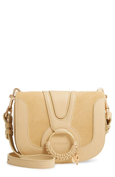 Shop See By Chloé Hana Suede & Leather Shoulder Bag In Seed Brown