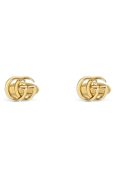 Shop Gucci Running Gg Cuff Links In Yellow Gold