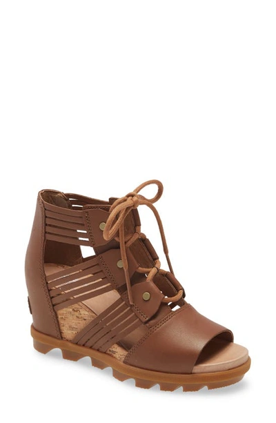 Sorel Women's Joanie Ii Leather Wedge Sandals In Tan | ModeSens