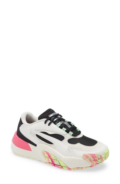 Shop Puma Hedra Chaos Sneaker In Marshmallow- Black Pink