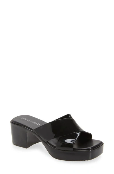Shop Jeffrey Campbell Bubblegum Platform Sandal In Black Shiny