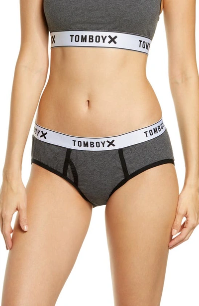 Shop Tomboyx Iconic Briefs In Charcoal