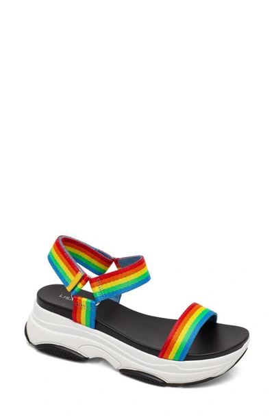 Shop Lisa Vicky Gameon Strappy Platform Sandal In Rainbow