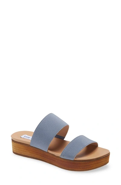 Shop Steve Madden Aliyah Platform Slide Sandal In Blue