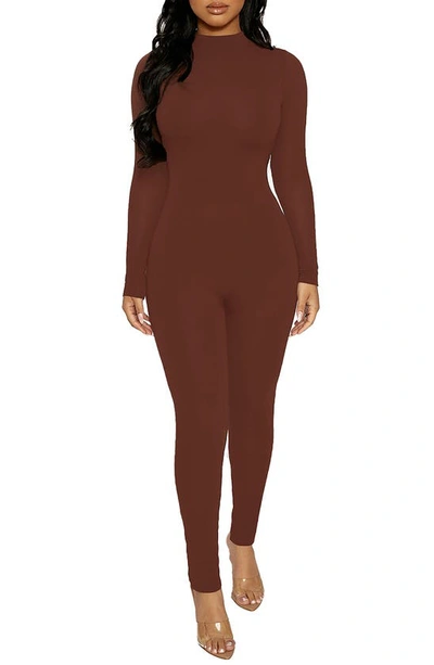 Shop Naked Wardrobe The Nw Jumpsuit In Chocolate