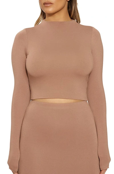 Shop Naked Wardrobe The Nw Crop Top In Coco