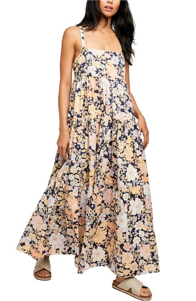 Shop Free People Floral Maxi Sundress In Dark Combo