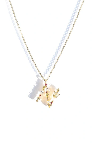 Shop Girls Crew Flutterfly Initial Necklace In Gold N