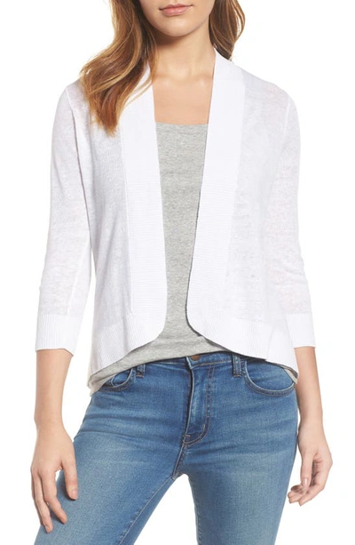 Shop Tommy Bahama Lea Linen Cardigan In White