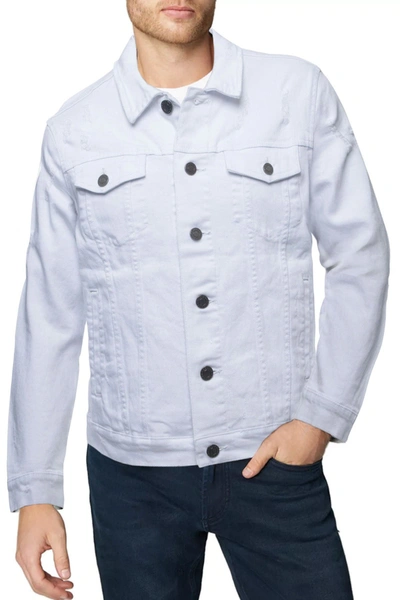 Shop X-ray Xray Slim Washed Denim Jacket In White